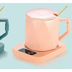 USB Portable Cup Warmer Mini Thermostatic Powder Pink Heating Mat 16cm12cm2.5cm -Kitchen Appliances Store 93535708 5