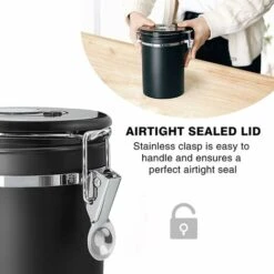 Coffee Canister, 1.8L Coffee Storage Container, One Way Co2 Valve With Date Tracking Wheel, For Store Tea, Coffee Beans -Kitchen Appliances Store 93536305 4