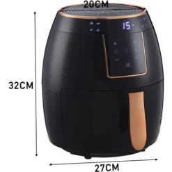 Livingandhome Black Large 5.5L Digital Touchscreen Air Fryer -Kitchen Appliances Store 93885864 5