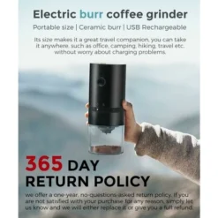 Portable Electric Coffee Grinder, Rechargeable Compact Grinder, Adjustable Ceramic Conical Burr, Fine Grind, Perfect For On The Go -Kitchen Appliances Store 93888833 4