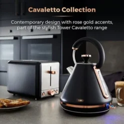 Tower Cavaletto Pyramid Kettle And 2 Slice Toaster Set Black 7 Tower Cavaletto Pyramid Kettle And 2 Slice Toaster Set Black -Kitchen Appliances Store 94070657 4