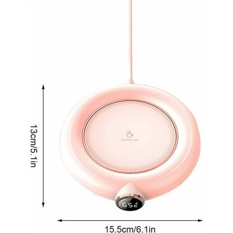 Coffee Mug Warmer, Automatic Shut Off USB Cup Warmer, Electric Beverage Heater, Tea Drink Heater Tray Mug Pad Heating Coaster Pad 220V (Pink) 4 Coffee Mug Warmer, Automatic Shut Off USB Cup Warmer, Electric Beverage Heater, Tea Drink Heater Tray Mug Pad Heating Coaster Pad 220V (Pink) - Image 4