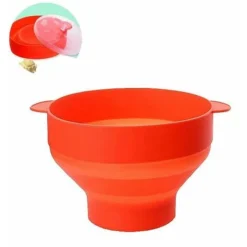 Popcorn Bowl Microwave Popcorn Popcorn Maker Collapsible Silicone Hot Air Popcorn Container With Lid And Handle