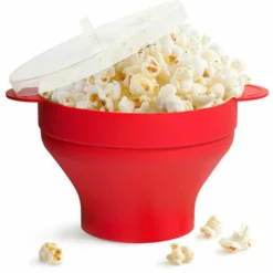 Popcorn Bowl Microwave Popcorn Popcorn Maker Collapsible Silicone Hot Air Popcorn Container With Lid And Handle -Kitchen Appliances Store 94621530 4