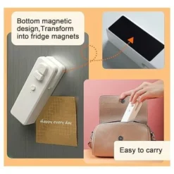 Mini Sealers, Portable Food Bag Sealer Food Vacuum Sealer Bag Sealer Hot Sealer 2 In 1 Refillable Vacuum Sealer Heat Sealer -Kitchen Appliances Store 94622864 5