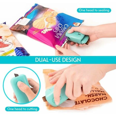 Mini Bag Sealer, 2 In 1 Food Sealer And Cutter, Portable Vacuum Sealer Machines, Quick Sealer For Plastic Bags, Chips, Slices, Snacks, Storage And Fresh, No Need 4 Mini Bag Sealer, 2 In 1 Food Sealer And Cutter, Portable Vacuum Sealer Machines, Quick Sealer For Plastic Bags, Chips, Slices, Snacks, Storage And Fresh, No Need - Image 4