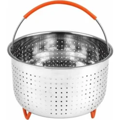 Stainless Steel Steamer Basket Instant Steamer Basket With Silicone Covered Handle Cooking Vegetables And Food
