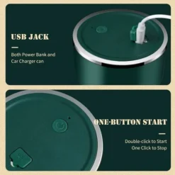 Blender Smoothie Maker, Mini Blender, Bouteille De Mélangeur De Jus Frais De 400 Ml, Tasse De Mélangeur De Fruits Rechargeable Par USB, Mélangeur Portable Pour La Maison, Les Voyages, L'extérieur -Kitchen Appliances Store 95076145 3