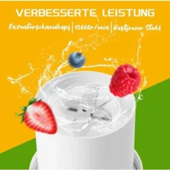 Blender Smoothie Maker, Bouteille De Mixeur De Jus Frais Pour Shakes Et Smoothies, Mini Mixeur De Smoothie à Emporter, Mixeur Mixeur De 10 Oz Avec USB Rechargeable, Mixeur Portable Pour Le Sport, Les -Kitchen Appliances Store 95076848 5