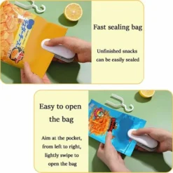Pièces Mini Bag Sealer, Scelleuse Thermique Mini Machine à Sceller, 2 En 1 Scelleuse De Sacs Portable, Machine à Sceller Portable, Pour Stockage De Nourriture (Sans Batterie) -Kitchen Appliances Store 95077019 5