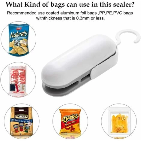 Mini Soudeuse De Sacs - 2 Pcs Machine Mini D'Étanchéité Pour Sceller Sac Mini-Machine à Sceller En Plastique, Stockage De Nourriture, Snack Frais (Batterie Non Incluse) 5 Mini Soudeuse De Sacs - 2 Pcs Machine Mini D'Étanchéité Pour Sceller Sac Mini-Machine à Sceller En Plastique, Stockage De Nourriture, Snack Frais (Batterie Non Incluse) - Image 5