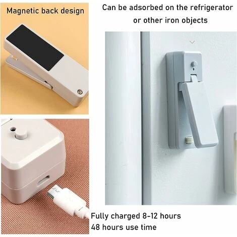 Mini Scelleur, Chargable Scelleur Thermique, Scellant Pour Sacs, Mini Bag Sealer, Portable 2 En 1 Thermoscelleuse Et Coupeuse, Scelleur De Sac Pour Plastique Pour Plastique Pour Viande, Légumes 3 Mini Scelleur, Chargable Scelleur Thermique, Scellant Pour Sacs, Mini Bag Sealer, Portable 2 En 1 Thermoscelleuse Et Coupeuse, Scelleur De Sac Pour Plastique Pour Plastique Pour Viande, Légumes - Image 3