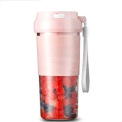 Mixeur Portable, Mini Melangeur A Smoothie, Melangeur De Fruits Personnel, Presse-agrumes Electrique USB Portable Avec 2 Lames, Batterie Rechargeable 1400 MAh