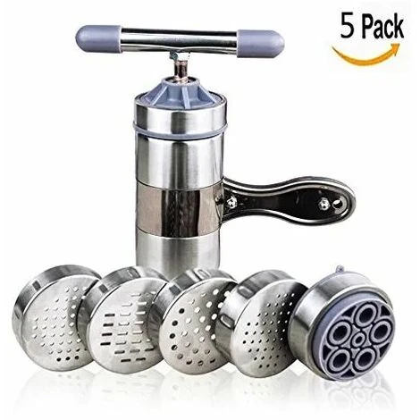 Piece Stainless Steel Noodle Machine 5 Molds Noodle Press Machine Creative Kitchen Manual Household Noodle Machine 2 Piece Stainless Steel Noodle Machine 5 Molds Noodle Press Machine Creative Kitchen Manual Household Noodle Machine - Image 2