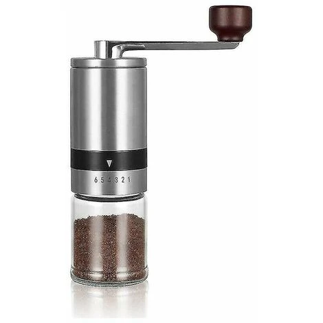 Manual Coffee Grinder, Manual Coffee Grinder With Crank (6 Speeds) 1 Manual Coffee Grinder, Manual Coffee Grinder With Crank (6 Speeds)
