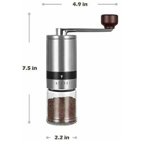 Manual Coffee Grinder, Manual Coffee Grinder With Crank (6 Speeds) 2 Manual Coffee Grinder, Manual Coffee Grinder With Crank (6 Speeds) - Image 2