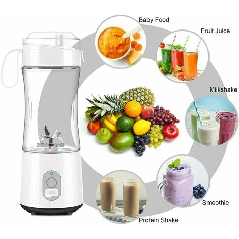 BPA Free Portable Mini Blender, Personal Blender For Smoothie And Shakes, Electric Fruit Blender 6 Blades 3D And USB Rechargeable, 2 BPA Free Portable Mini Blender, Personal Blender For Smoothie And Shakes, Electric Fruit Blender 6 Blades 3D And USB Rechargeable, - Image 2