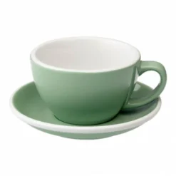 Café Latte Cup With A Saucer Loveramics Egg Mint, 300 Ml