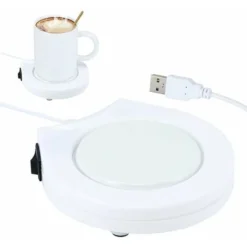 Unique USB White Portable Electronic Cup Warmer With Switch For Coffee And Milk