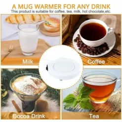 Unique USB White Portable Electronic Cup Warmer With Switch For Coffee And Milk -Kitchen Appliances Store 95484381 5