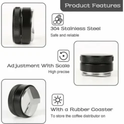 Coffee Dispenser - Teklemon Espresso Dispenser 58mm Adjustable Depth Espresso Dispensing Tool Professional Ground Coffee Level Tool -Kitchen Appliances Store 95521523 4