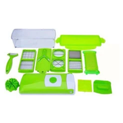 Genius Nicer Dicer Smart (12 Pcs.) In Green - Vegetable Cutter For Cubes, Sticks, Slices, Strips And Quarters - Salad Cutter Mandolin Cucumber Slicer -Kitchen Appliances Store 95522293 4