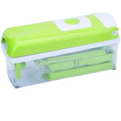 Genius Nicer Dicer Smart (12 Pcs.) In Green - Vegetable Cutter For Cubes, Sticks, Slices, Strips And Quarters - Salad Cutter Mandolin Cucumber Slicer -Kitchen Appliances Store 95522293 5