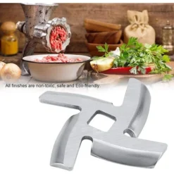 Chef Meat Grinder Blade Spare Part Stainless Steel Kitchen Food Meat Chopper Crusher Mincer Cutter Replacement For Electric Or Manual(Pack Of 2)(S) -Kitchen Appliances Store 95534266 3