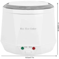 1.6 L Mini Rice Cooker - 12V Electric Food Steamer - Household Multi Cooker Portable Rice Cooking Steaming Pot For Car/Home/Travel - Kitchen Tool Instant Keep Warm (White) -Kitchen Appliances Store 95534279 4