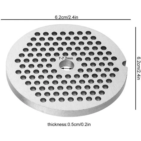 Meat Grinder Plate, Food Grade Alloy Meat Grinder Crusher Grinder Plate Discs/Grinding Blades For Stand Mixer And Meat Grinder Attachment For Kitchen (3mm Hole) 2 Meat Grinder Plate, Food Grade Alloy Meat Grinder Crusher Grinder Plate Discs/Grinding Blades For Stand Mixer And Meat Grinder Attachment For Kitchen (3mm Hole) - Image 2