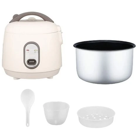 Rice Cooker, Circulation Heating Plastic Intelligent Nonstick Small Rice Cooker For Travel (White) 2 Rice Cooker, Circulation Heating Plastic Intelligent Nonstick Small Rice Cooker For Travel (White) - Image 2