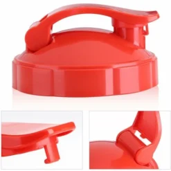 Flip Top To Go Lid, With Reliable Seal Ring, Seal Flip Top Lid Replacement Parts For 600W 900W Blender.(Red) -Kitchen Appliances Store 95534320 3