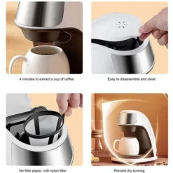 250ml Single Serve Coffee Maker Mini Multi Purpose Extraction Coffee Machine 220V(EU ) EU -Kitchen Appliances Store 95534334 5