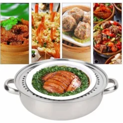 28CM Stainless Steel Steamer Basket Stockpot Pot Steel Single Layer Stockpot Hotpot Food Steamer Pot Kitchen Cookware Household Cooking 6 28CM Stainless Steel Steamer Basket Stockpot Pot Steel Single Layer Stockpot Hotpot Food Steamer Pot Kitchen Cookware Household Cooking -Kitchen Appliances Store 95534336 3