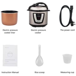 Fitprobo 6L13 All-in-one Stainless Steel Electric Pressure Cooker In Primary Color, Side Handle Style, With Reservation Function/heat Preservation Function 7 Fitprobo 6L13 All-in-one Stainless Steel Electric Pressure Cooker In Primary Color, Side Handle Style, With Reservation Function/heat Preservation Function -Kitchen Appliances Store 95603016 3