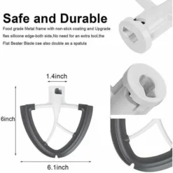 Kitchenaid Stand Mixer AccessoriesFlat Beater For MixerFlexible Edge Flat Beater For KitchenAid Artisan Mixer For Kitchen Flour Cream Mixing（4.5-5 Quart） -Kitchen Appliances Store 95643381 4