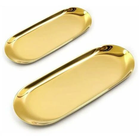2 Piece Stainless Steel Oval Storage Tray Oval Napkin Tray Trinket Tray Gold Candle Tray Gold Decorative Tray 1 2 Piece Stainless Steel Oval Storage Tray Oval Napkin Tray Trinket Tray Gold Candle Tray Gold Decorative Tray