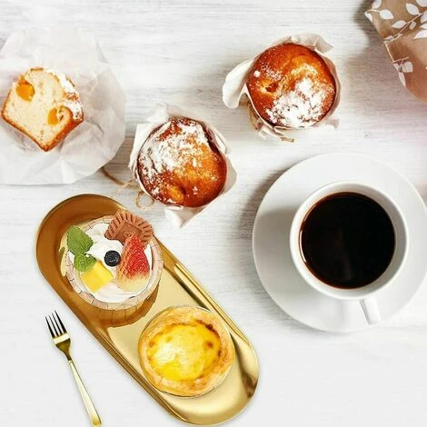 2 Piece Stainless Steel Oval Storage Tray Oval Napkin Tray Trinket Tray Gold Candle Tray Gold Decorative Tray 3 2 Piece Stainless Steel Oval Storage Tray Oval Napkin Tray Trinket Tray Gold Candle Tray Gold Decorative Tray - Image 3