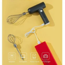 3 Speed Whisk Cordless Vertical Hand Beater With Egg Separator For Cooking Cake Egg CustardElectric Egg Beater With Two Wire Beaters Food Beater2 -Kitchen Appliances Store 95648328 3