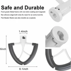 Flexible Edge Flat Beater For Mixing Kitchen Flour CreamFlat Beater For KitchenAid Stand Mixer Accessories For KitchenAid Artisan Mixer 4.5-5 Quart -Kitchen Appliances Store 95648571 4