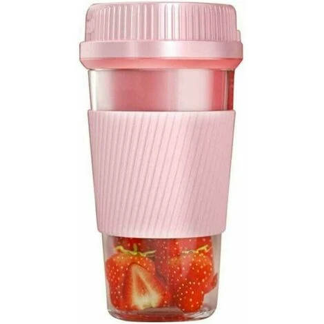 Electric Juicer Usb Smoothie Blender Blender Food Processor Electric Juicer Pink-Multifunctional Portable 2 Electric Juicer Usb Smoothie Blender Blender Food Processor Electric Juicer Pink-Multifunctional Portable - Image 2