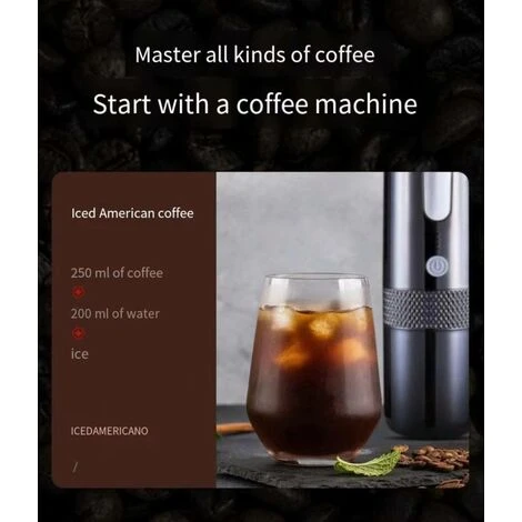 Espresso Maker With Battery Powered Coffee Maker, Electric Car Travel, Camping, Boating, Hiking Compatible, Rechargeable Battery 2 Espresso Maker With Battery Powered Coffee Maker, Electric Car Travel, Camping, Boating, Hiking Compatible, Rechargeable Battery - Image 2