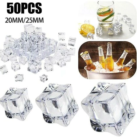50pcs Clear Fake Shaved Ice Rocks Ice Cubes Slime Fillers Square Ice Cube, 25mm X 50PCS, 11 1 50pcs Clear Fake Shaved Ice Rocks Ice Cubes Slime Fillers Square Ice Cube, 25mm X 50PCS, 11