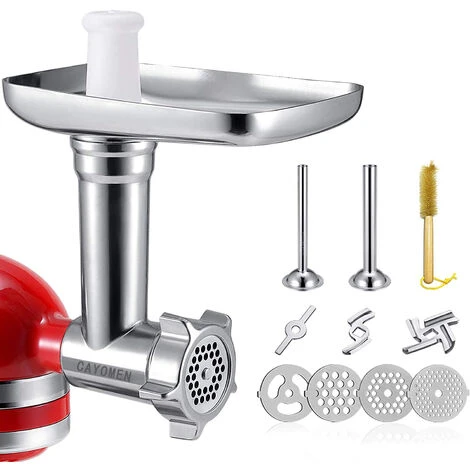 Meat Grinder Compatible For Kitchenaid Accessories Sausage Stuffer Pipes With 4 Discs - Extension Accessories For Craftsman 1 Meat Grinder Compatible For Kitchenaid Accessories Sausage Stuffer Pipes With 4 Discs - Extension Accessories For Craftsman