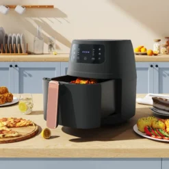 Livingandhome Black 8L Touchscreen Electric Air Fryer