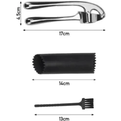 Livingandhome Set Of 3 Garlic Press With Roller Peeler And Brush 9 Livingandhome Set Of 3 Garlic Press With Roller Peeler And Brush -Kitchen Appliances Store 95736802 5