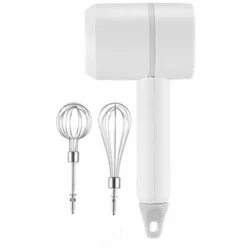 Blender Wireless Charging Electric Egg Beater Home Baking Tool Cream Whisker Handheld Egg Beater 2 Egg Sticks-White