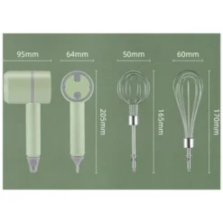 Blender Wireless Charging Electric Egg Beater Home Baking Tool Cream Whisker Handheld Egg Beater 2 Egg Sticks-White 9 Blender Wireless Charging Electric Egg Beater Home Baking Tool Cream Whisker Handheld Egg Beater 2 Egg Sticks-White -Kitchen Appliances Store 95852756 5