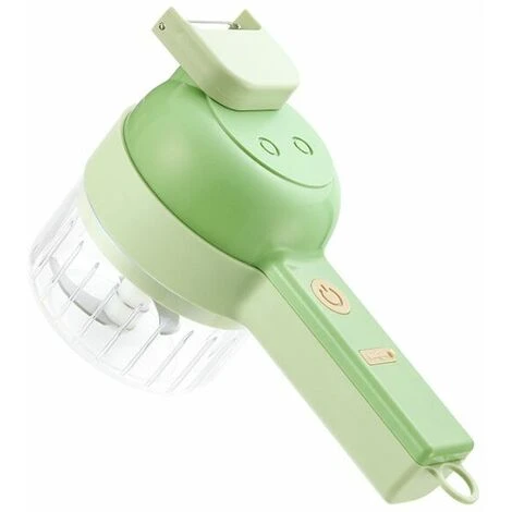 Hand Blender Electric Garlic Cutter Cordless Food Adder Green 1 Hand Blender Electric Garlic Cutter Cordless Food Adder Green