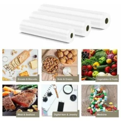 Vacuum Sealer Rolls, For Foodsaver Vacuum Sealer, (20cm X 5m Each) 9 Vacuum Sealer Rolls, For Foodsaver Vacuum Sealer, (20cm X 5m Each) -Kitchen Appliances Store 95875816 5